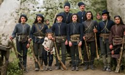 Ομαδική φωτογραφία Σανταίων αναρτών πριν το 1920