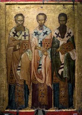 Οι Τρείς Ιεράρχες, Βασίλειος ο Μέγας, Ιωάννης ο Χρυσόστομος και Γρηγόριος ο Θεολόγος 
