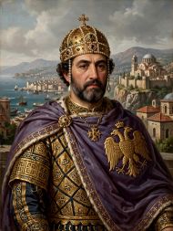 Ελαιογραφία του Μανουήλ Γ' Μέγα Κομνηνού, αυτοκράτορα Τραπεζούντας
