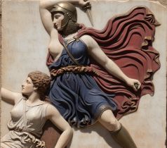 Γλυπτό με παράσταση Αμαζόνων από το ναό του Απόλλωνα της Φιγαλείας