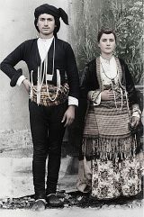 Νιόπαντρο ζευγάρι Ελλήνων Τραπεζούντα Πόντου αρχές του 1900