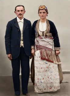 Ζευγάρι Ελλήνων Κοτυωριτών νεονύμφων - Κοτύωρα Πόντου 1900