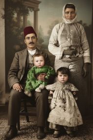 Οικογένεια Κωνσταντίνου Καραμελίδη 1913 Νικόπολις Πόντου