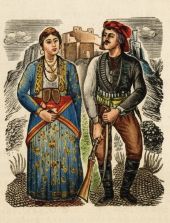 Σκίτσο με ζευγάρι Ελλήνων του Πόντου - Χρονικά του Πόντου 1943