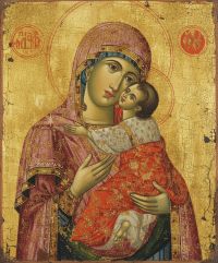 Η Κυρία Θεοτόκος με βρέφος τον Κύριο ημών Ιησού Χριστό