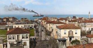 Τμήμα της Πουλαντζάκης με το λιμάνι της στη Μαύρη Θάλασσα πριν το 1900